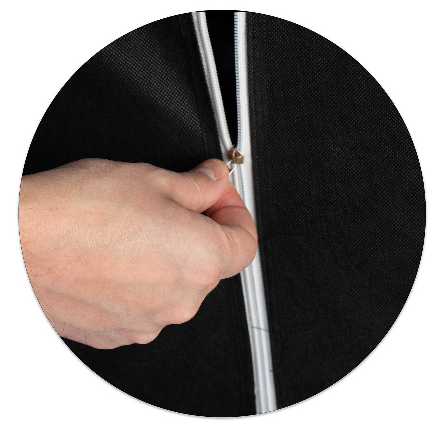 Riiuli kaitsekate 180 x 90 x 40 cm must - Image 2