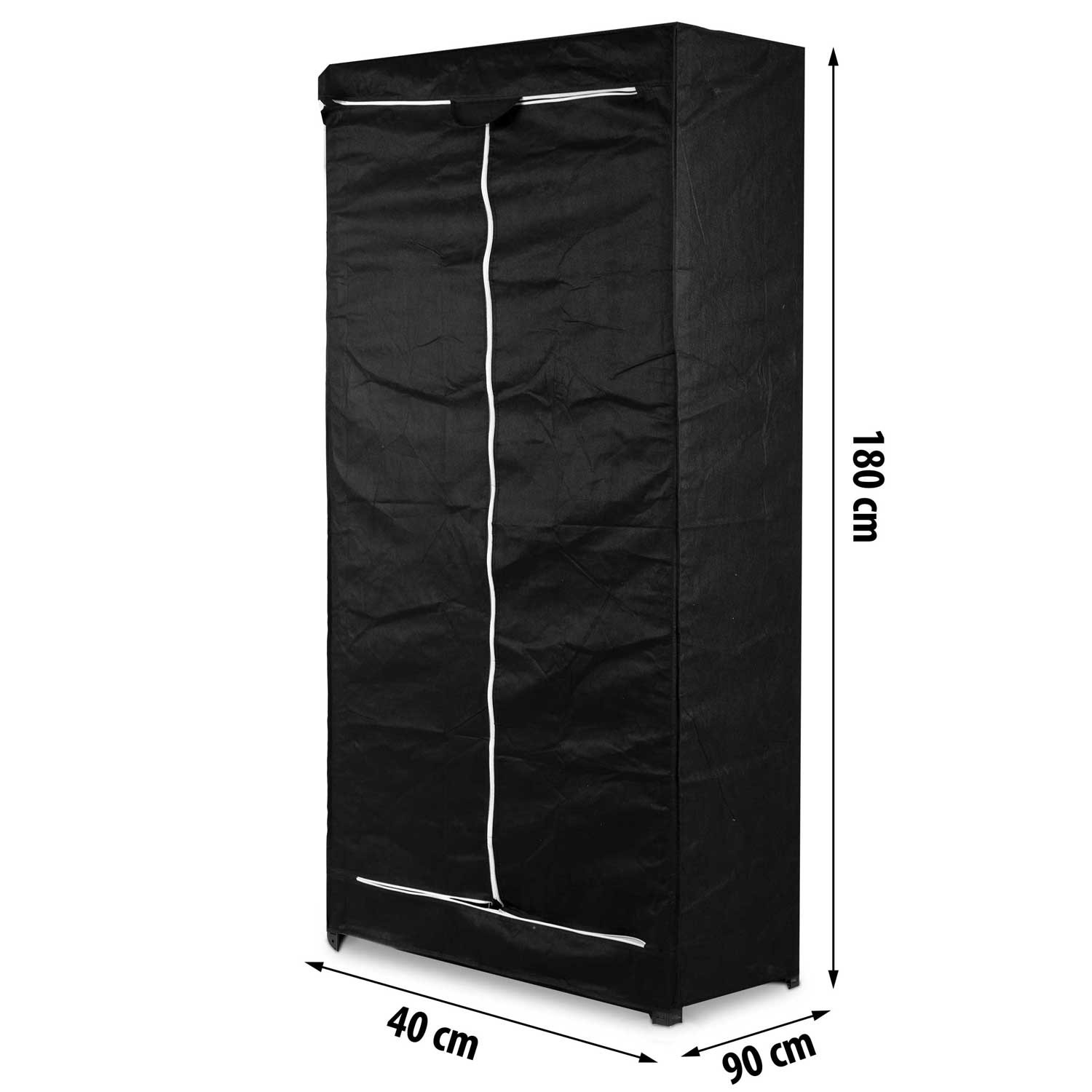 Riiuli kaitsekate 180 x 90 x 40 cm must - Image 3