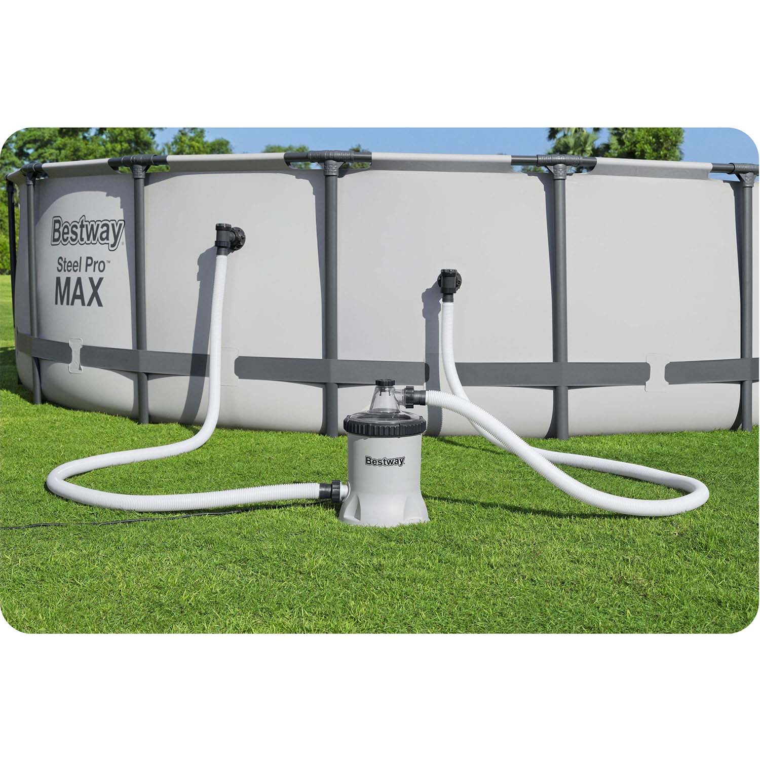Basseini filterpump 5678 l/h + Bestway 58870 filterpallid - Image 13
