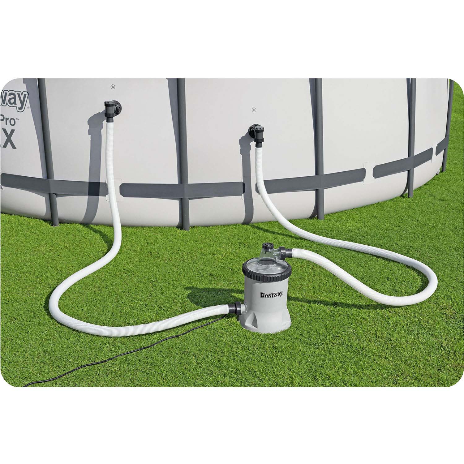 Basseini filterpump 5678 l/h + Bestway 58870 filterpallid - Image 14