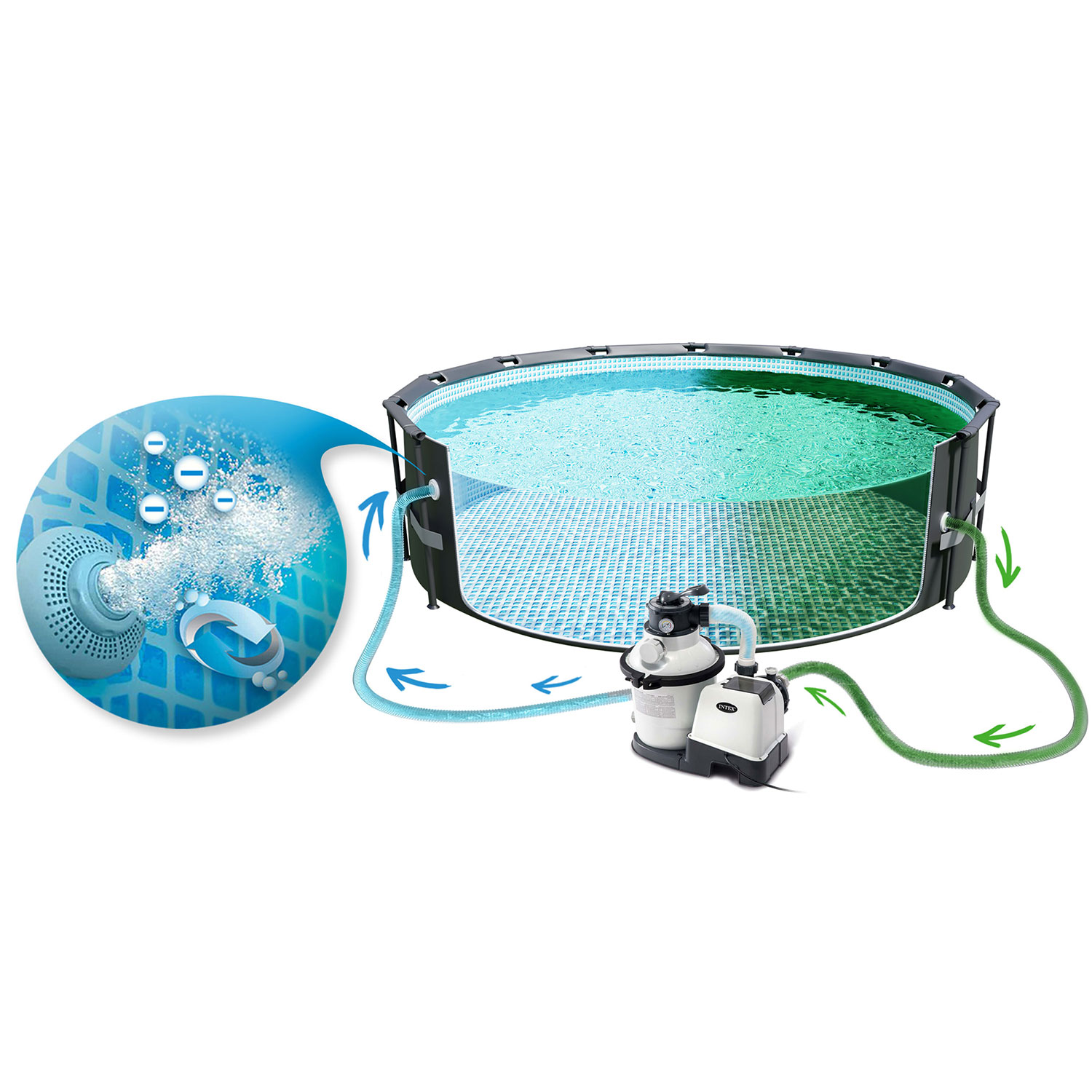 Liivafiltripump + filtrikuulid 5700 l/h INTEX 26644 - Image 4