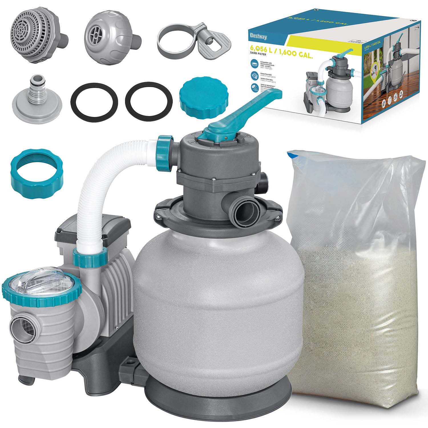 Liivapump 6056 l/h Bestway 58497 + liiv 25kg