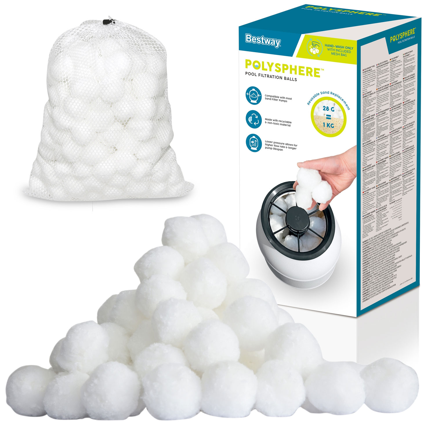 Bestway 58515 basseini liivapump + filtripallid 3596l/h - Image 6