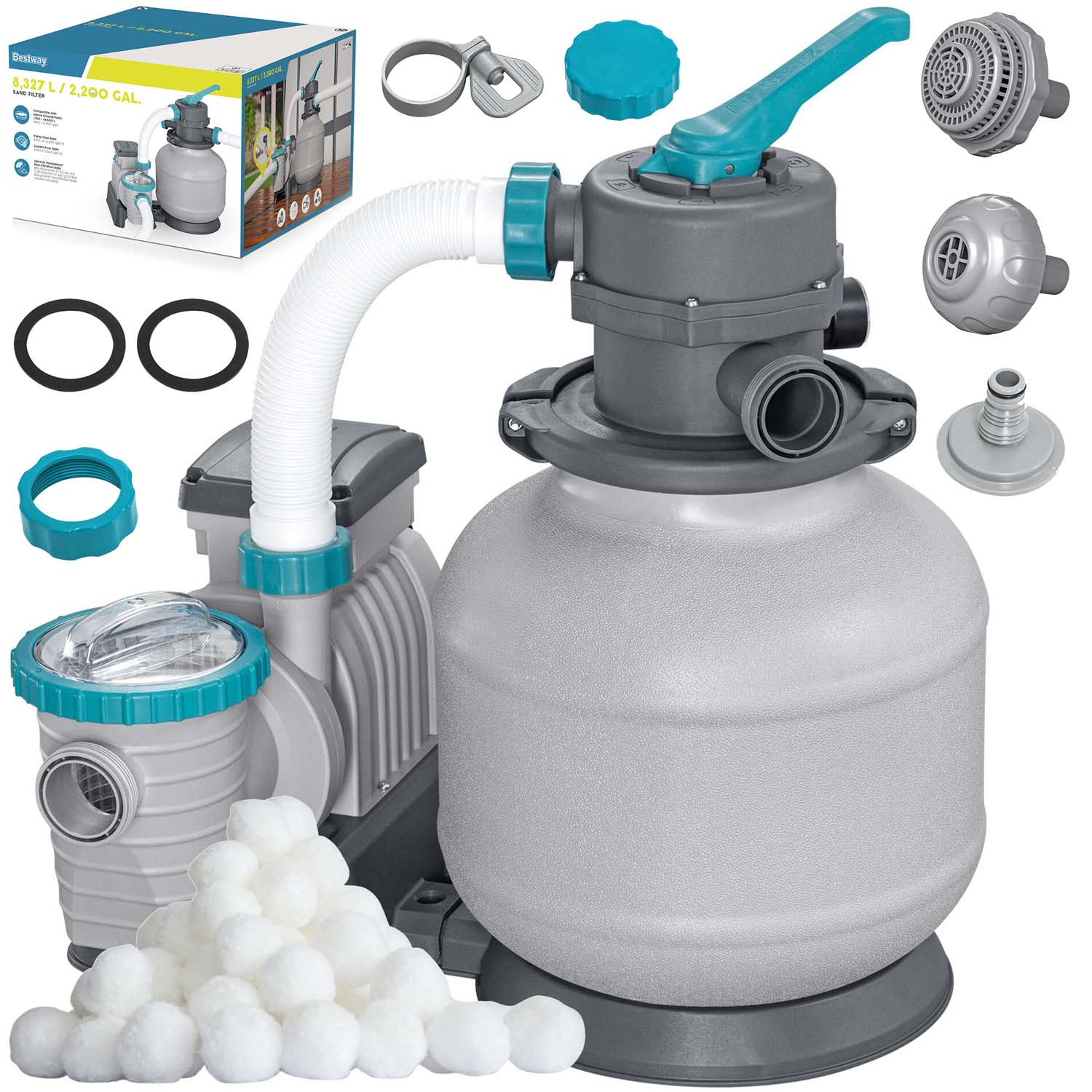 Liivapump basseinidele + filterpallid 8327l/h Bestway 58499