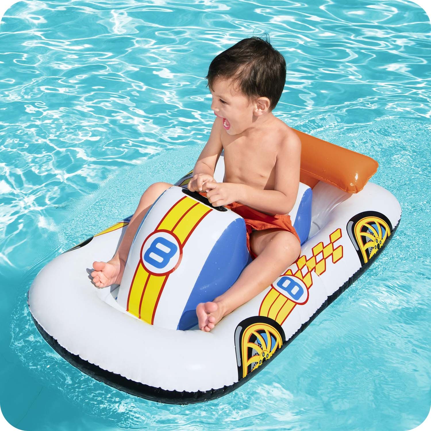 Bestway 41480 laste täispuhutav paat võidusõiduauto - Image 9