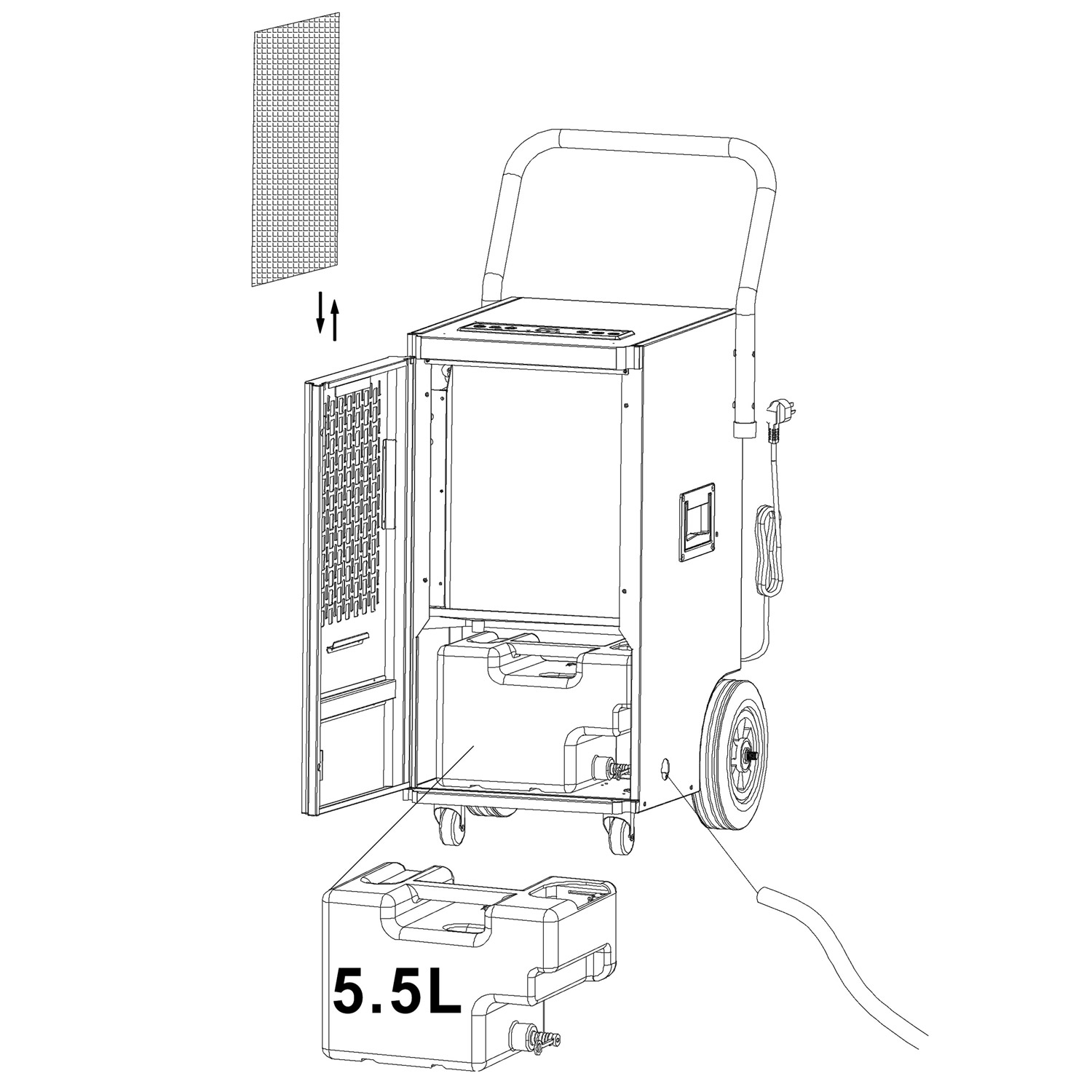 Tööstuslik õhukuivati 50l/24h Humberg HM-481 - Image 7