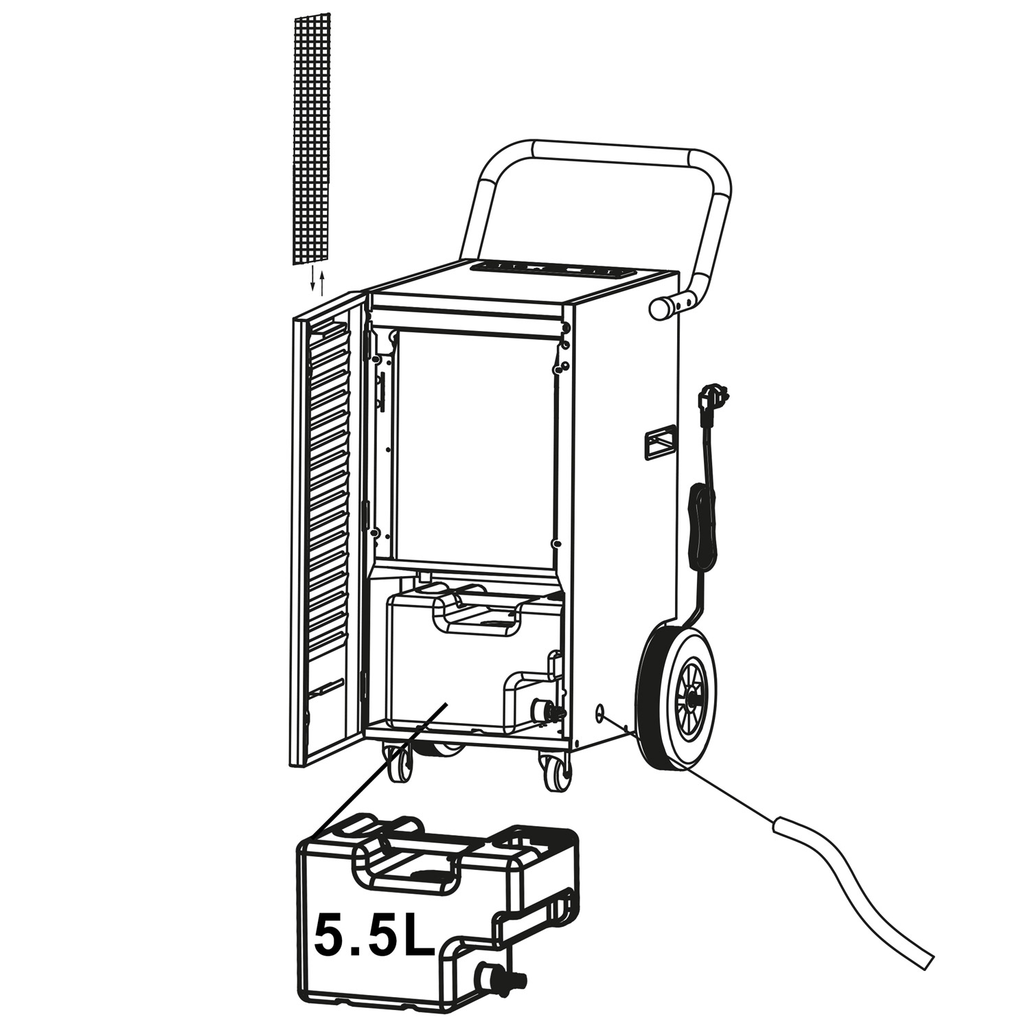 Tööstuslik õhukuivati 70l/24h Humberg HM-482 - Image 7