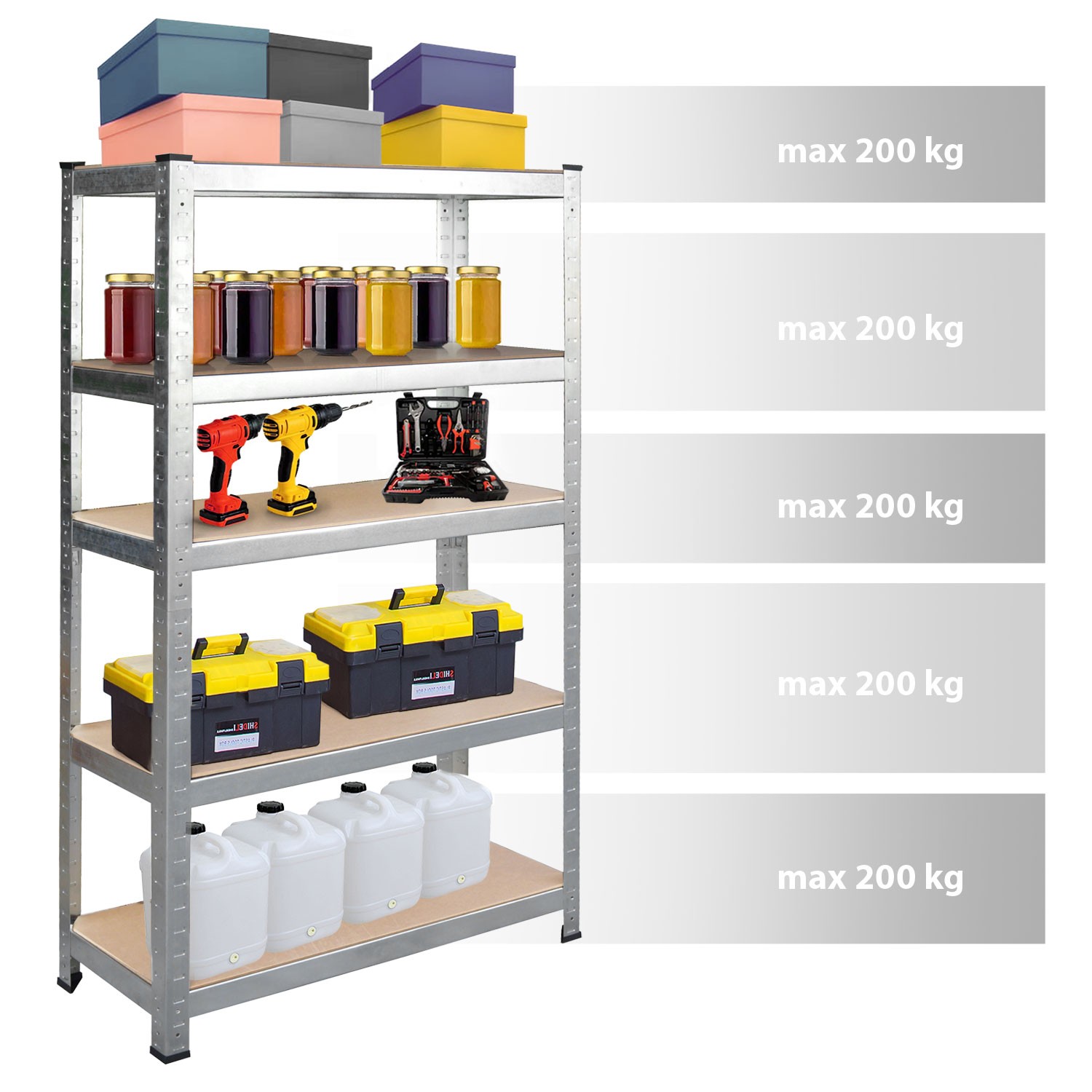 Metallist hoiuriiul 150 x 75 x 30 cm Humberg 4840 - Image 13