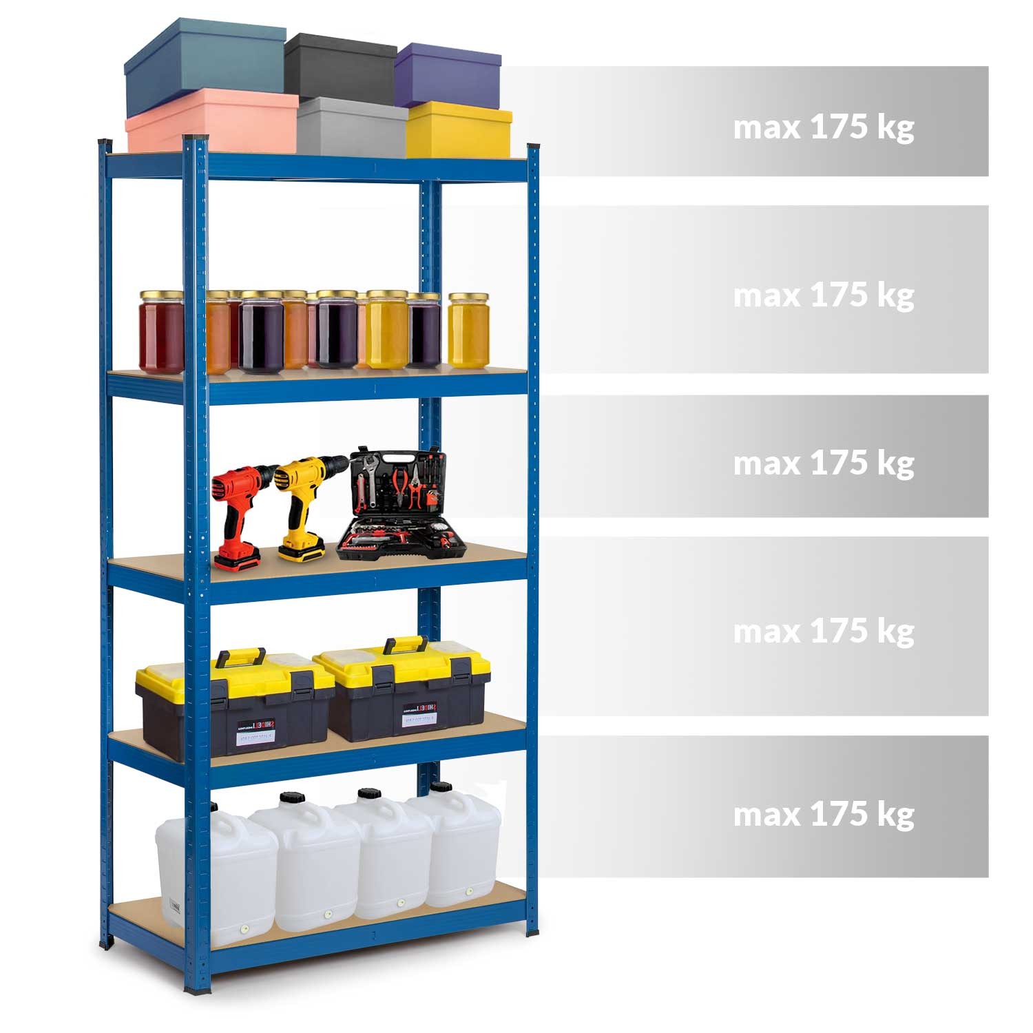Metallist hoiuriiul 180 x 90 x 30 cm Humberg 4845 - Image 7