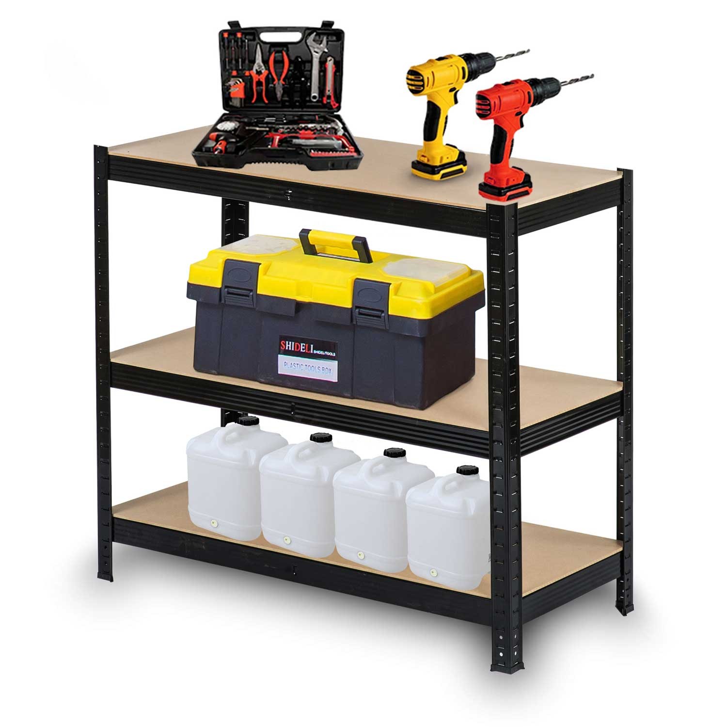 Metallist hoiuriiul 180 x 90 x 40 cm Humberg HR-813 must - Image 8