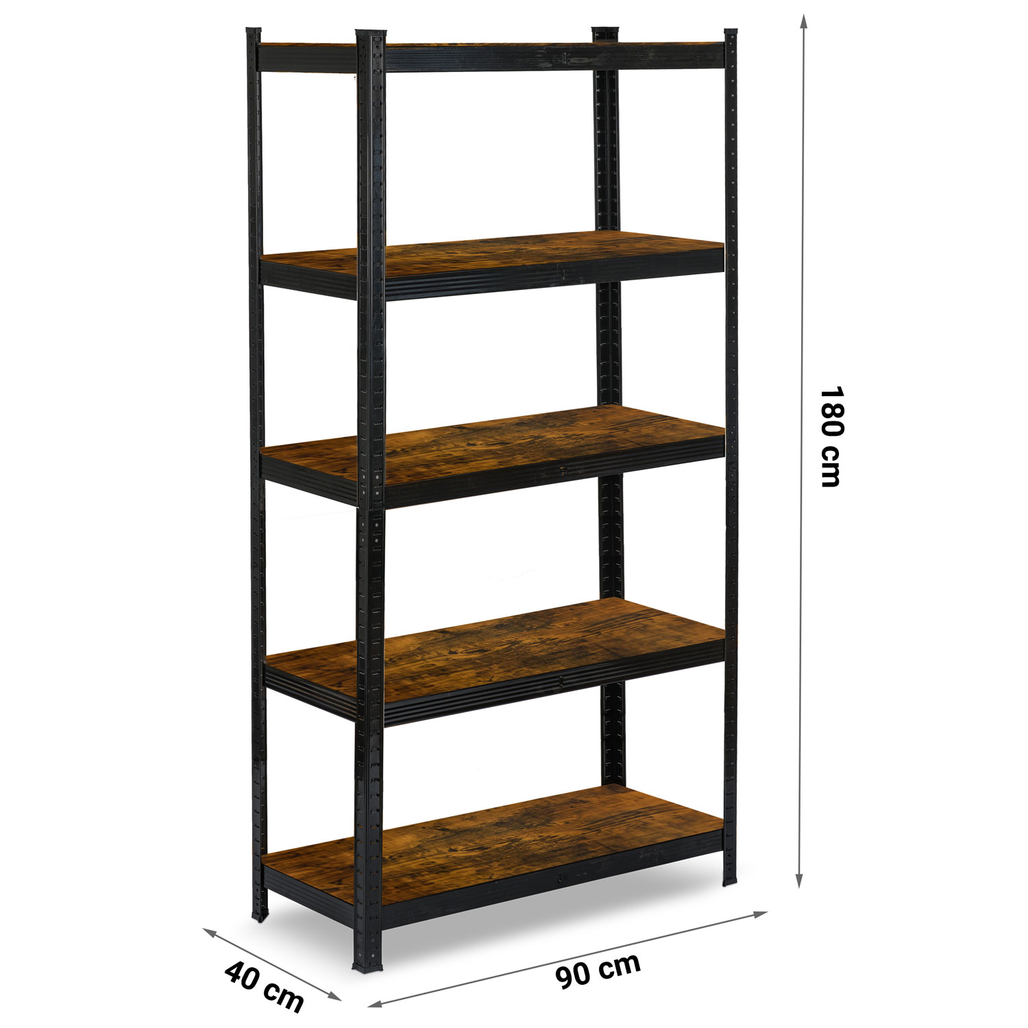 Metallist hoiuriiul 180 x 90 x 40 cm Humberg HR-852 must - Image 4