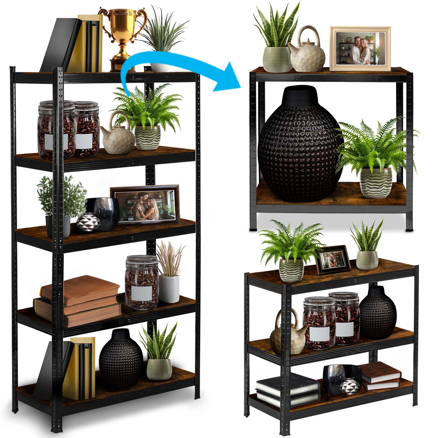 Metallist hoiuriiul 180 x 90 x 40 cm Humberg HR-852 must - Image 8