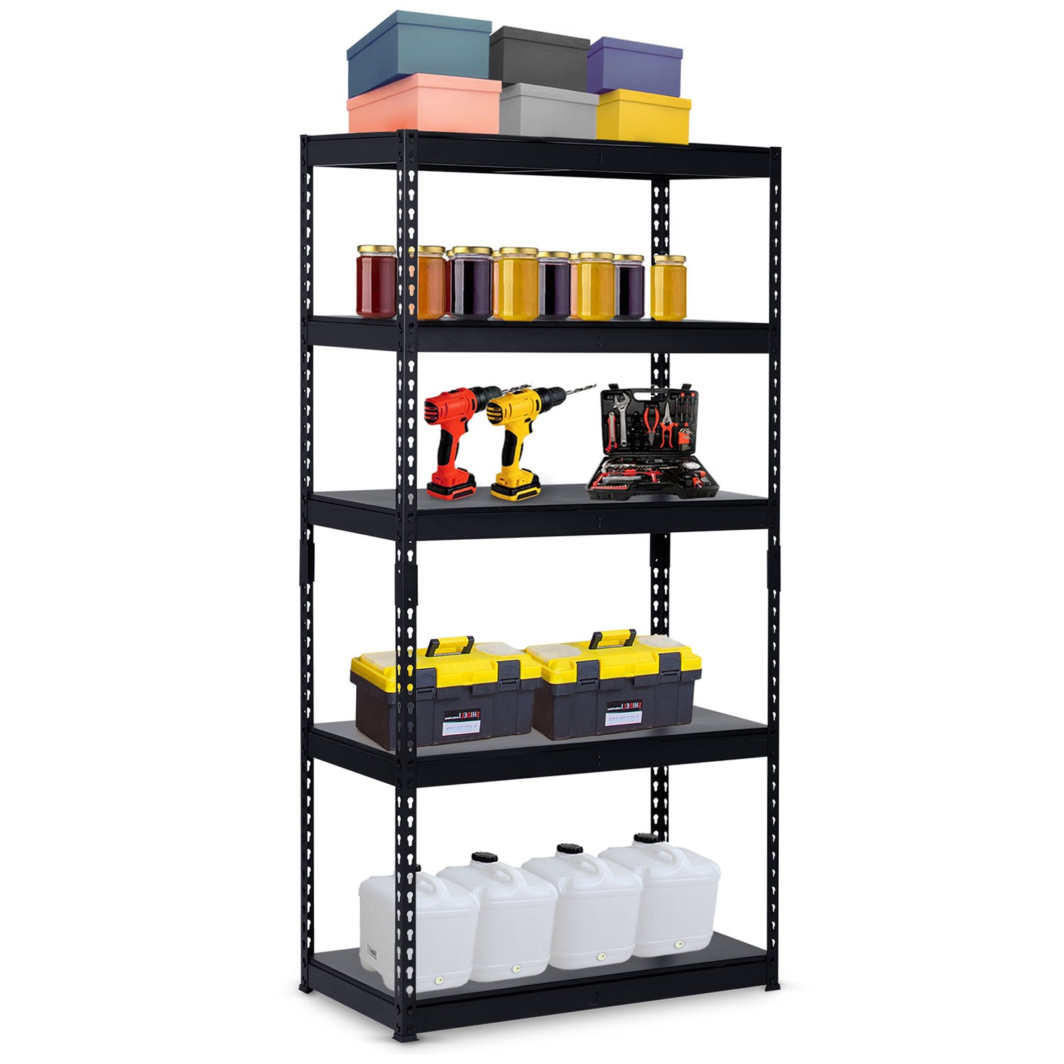 Metallist hoiuriiul 183 x 90 x 45 cm Humberg HR-700 must - Image 8