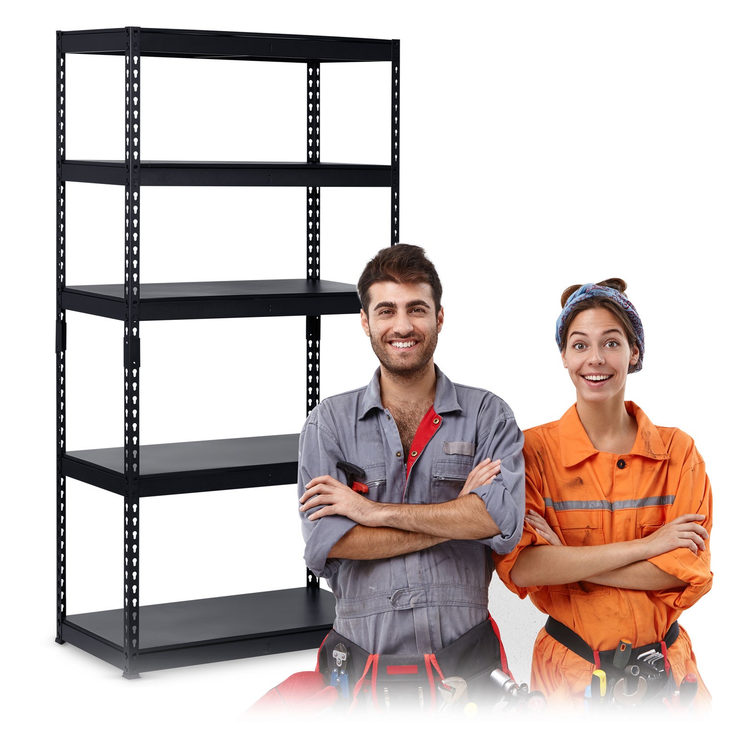 Metallist hoiuriiul 183 x 90 x 45 cm Humberg HR-700 must - Image 10