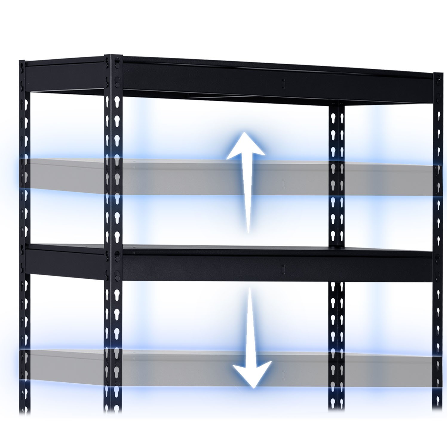Metallist hoiuriiul 183 x 90 x 45 cm Humberg HR-700 must - Image 11