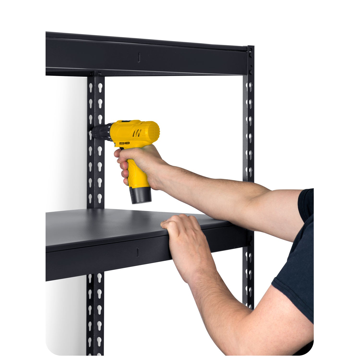 Metallist hoiuriiul 183 x 90 x 45 cm Humberg HR-700 must - Image 12