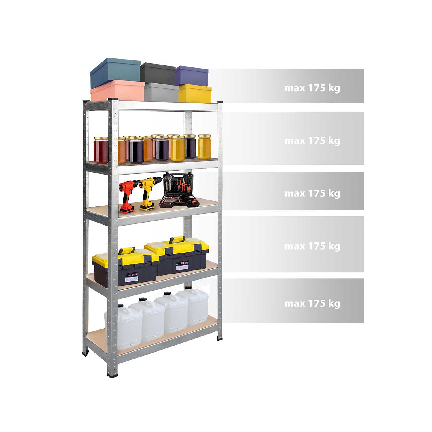 Metallist hoiuriiulite komplekt 2 tk 180 x 90 x 40 cm Humberg HR-812 - Image 7