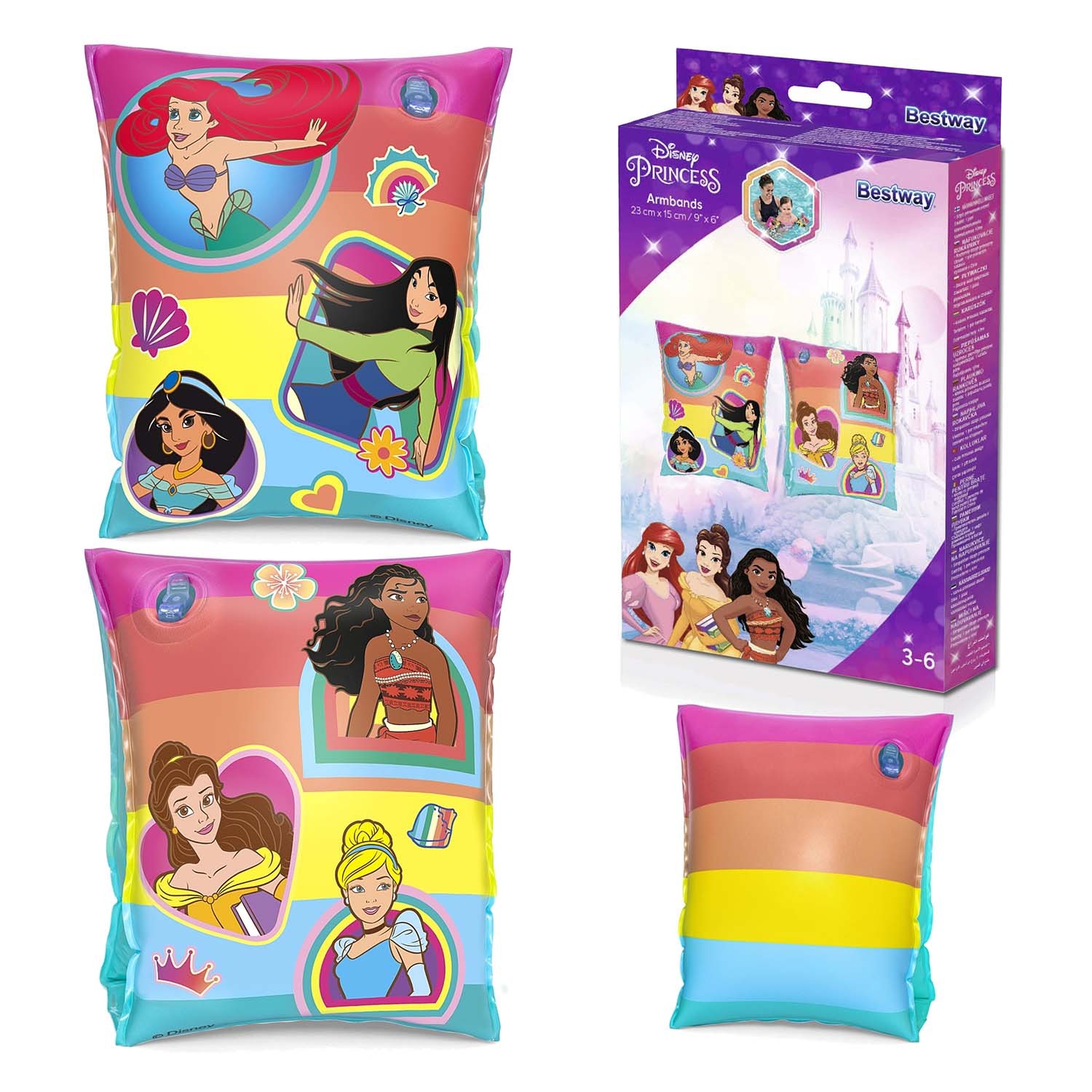 Disney Printsesside Ujumiskätised 23 x 15 cm Bestway 91041