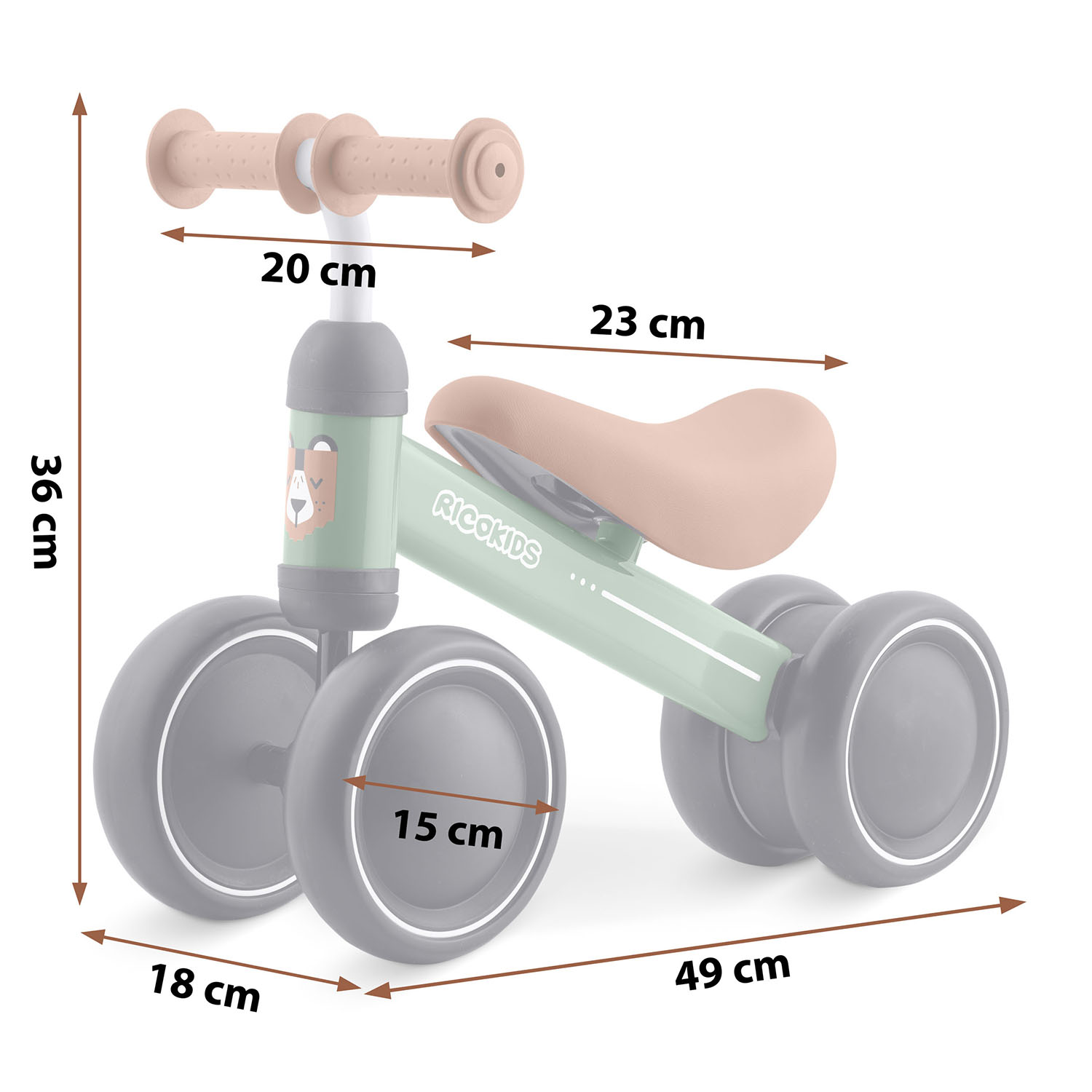 Ricokidsi kolmerattaline tasakaaluratas lastele - Image 4