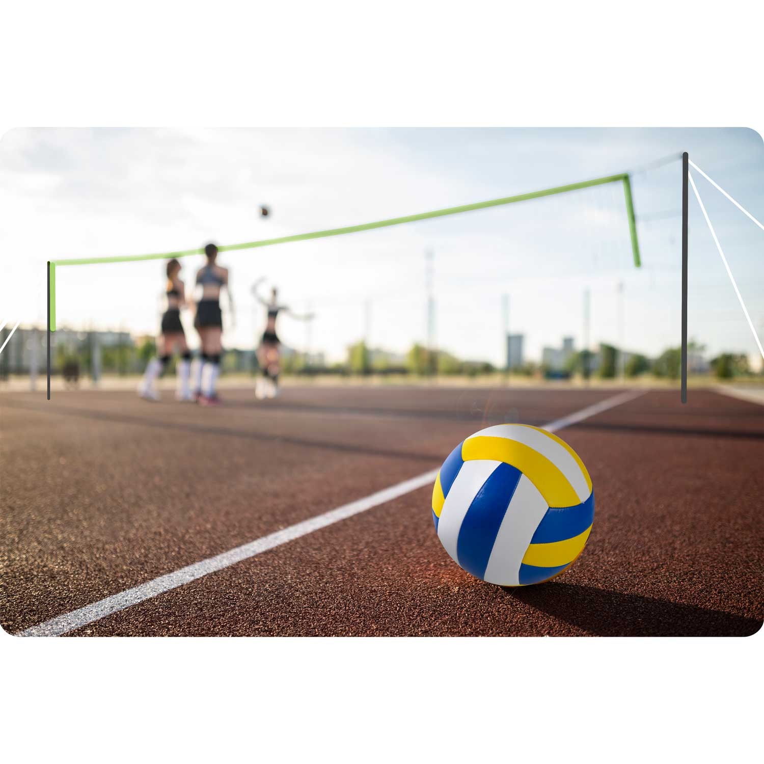 Võrk ja raam võrkpalli ja sulgpalli jaoks 570 cm - Image 7