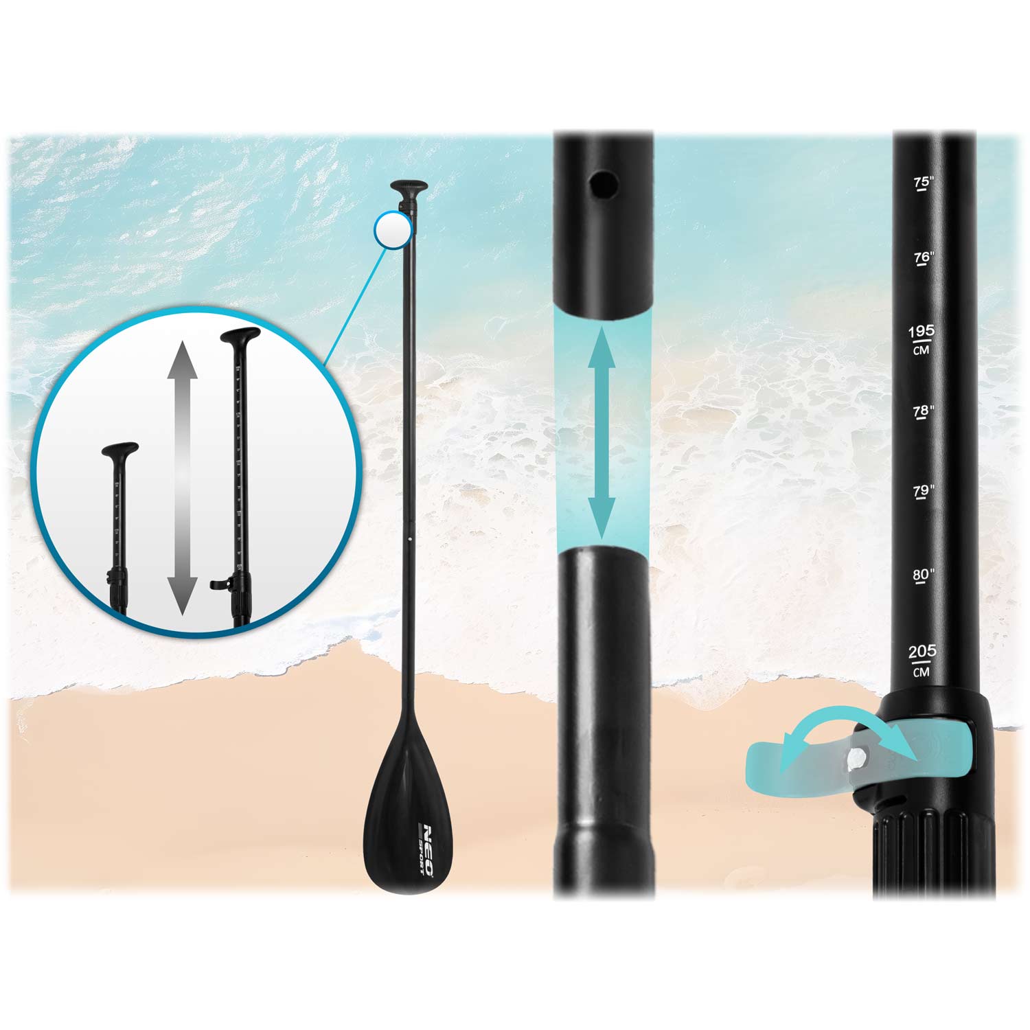 Neo-Sport 230 cm kokkupandav SUP-aer - Image 4