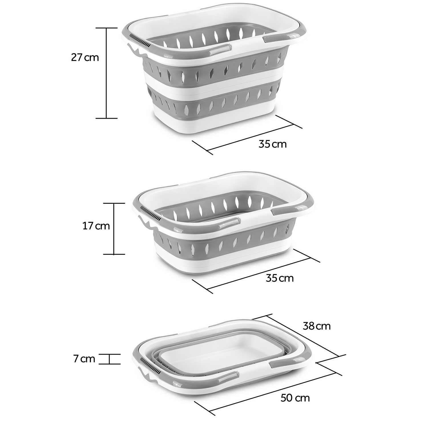 Kokkupandav pesukorv käepidemetega MS-680 Massido - Image 6