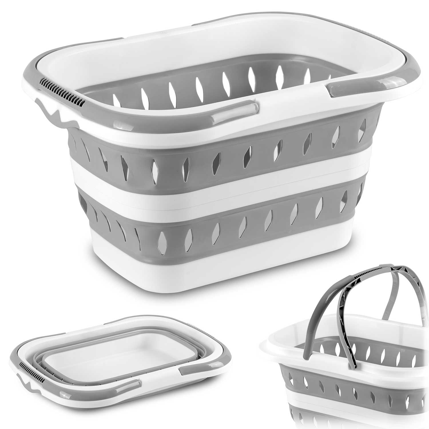 Kokkupandav pesukorv käepidemetega MS-680 Massido