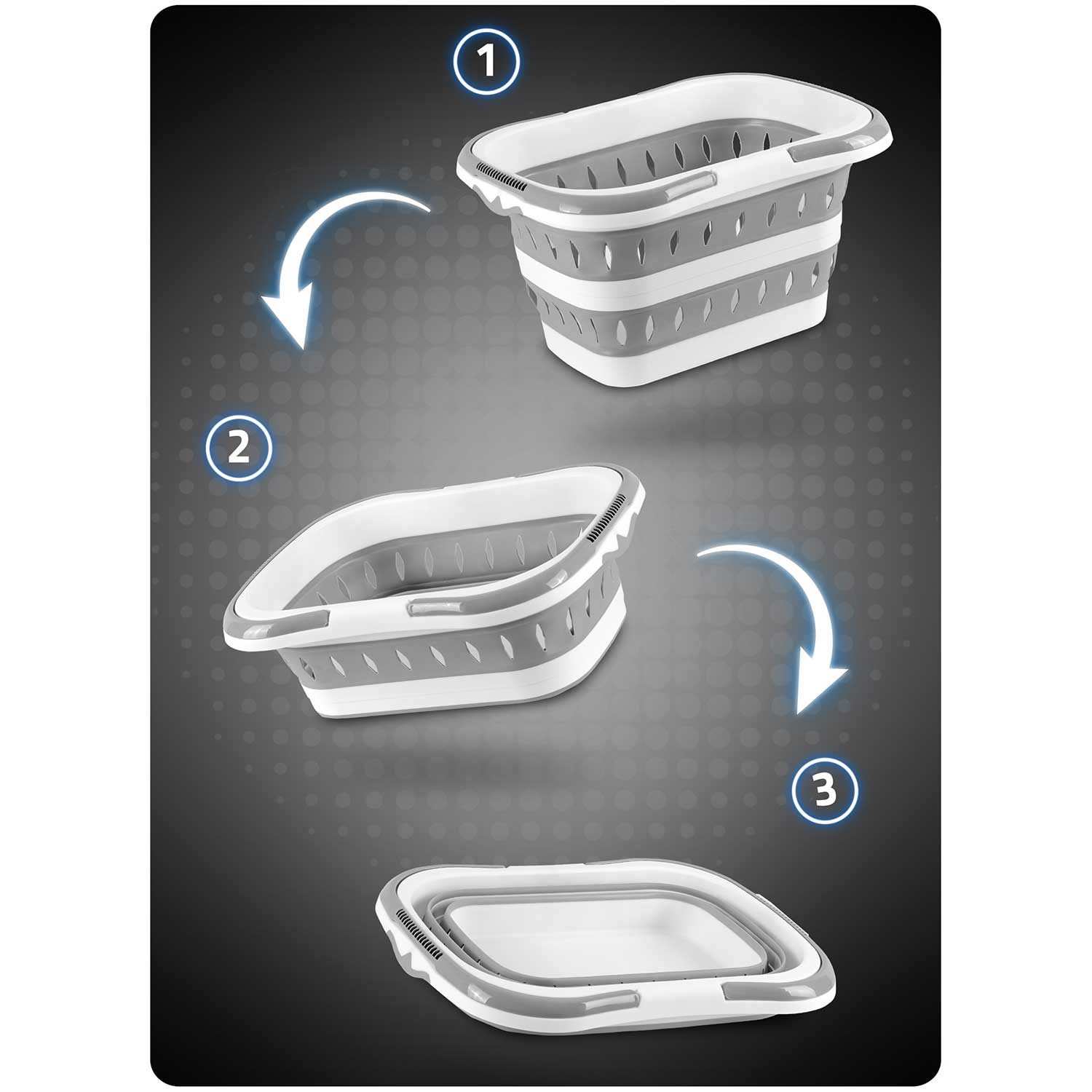 Kokkupandav pesukorv käepidemetega MS-680 Massido - Image 12