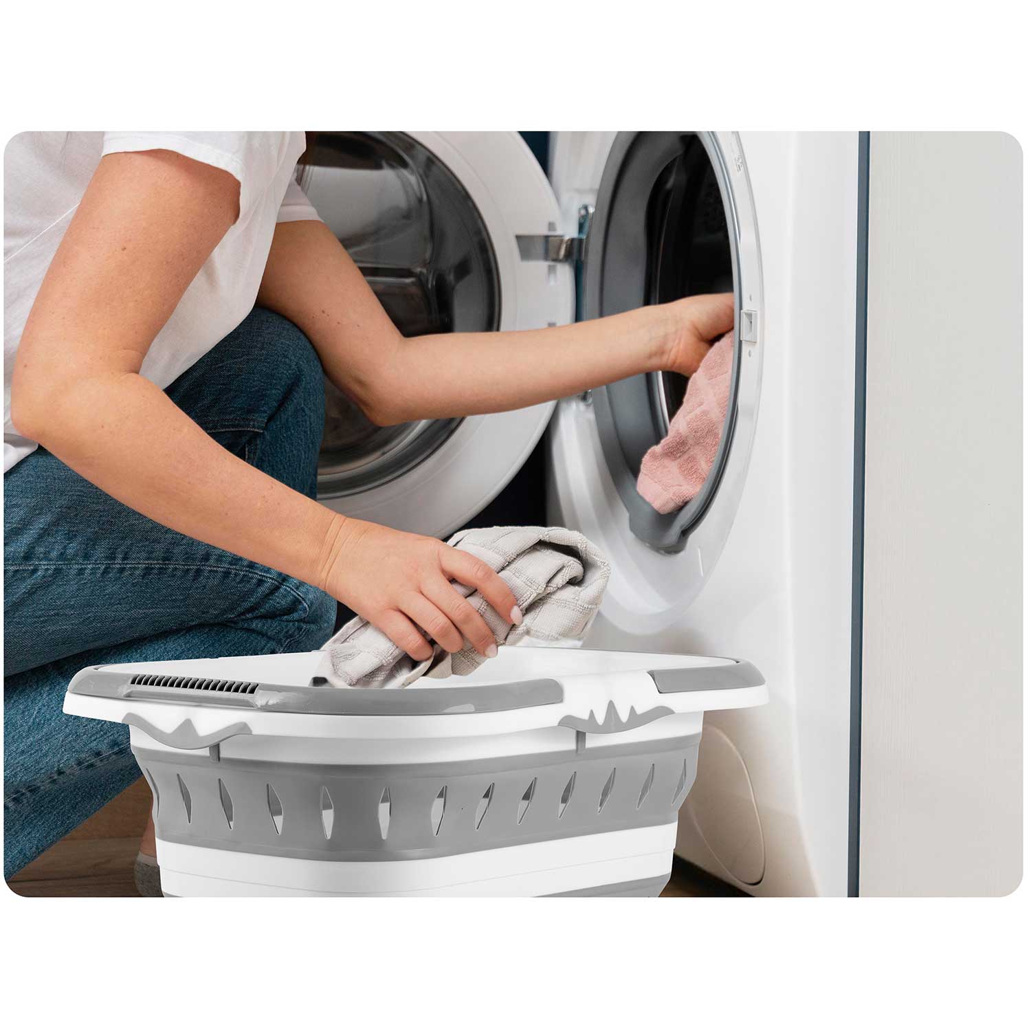 Kokkupandav pesukorv käepidemetega MS-680 Massido - Image 13