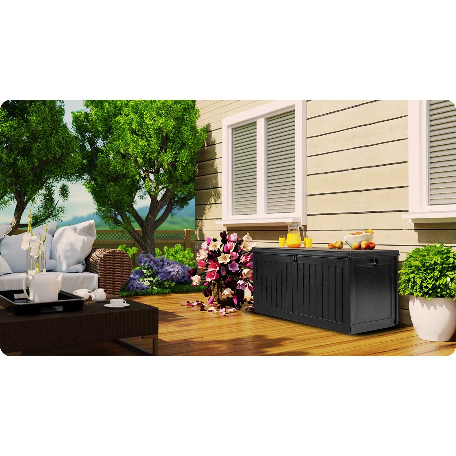 Aianduskast 109 x 51 x 55 cm 270 liitrit must - Image 14