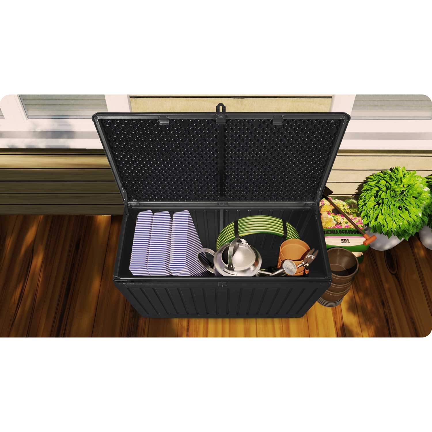 Aianduskast 109 x 51 x 55 cm 270 liitrit must - Image 5