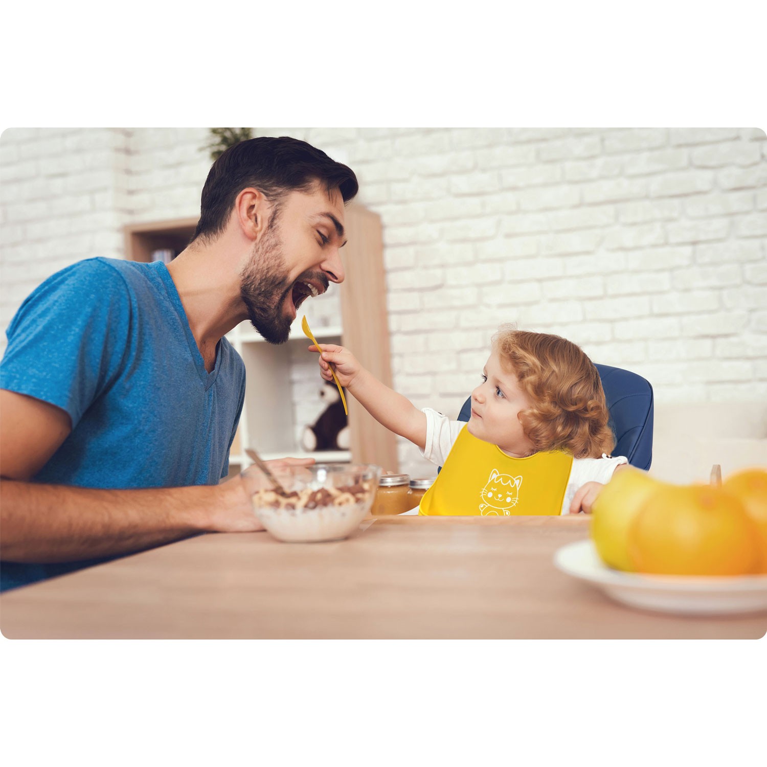 Ricokidsi silikoonist söötmisalus, kollane - Image 5