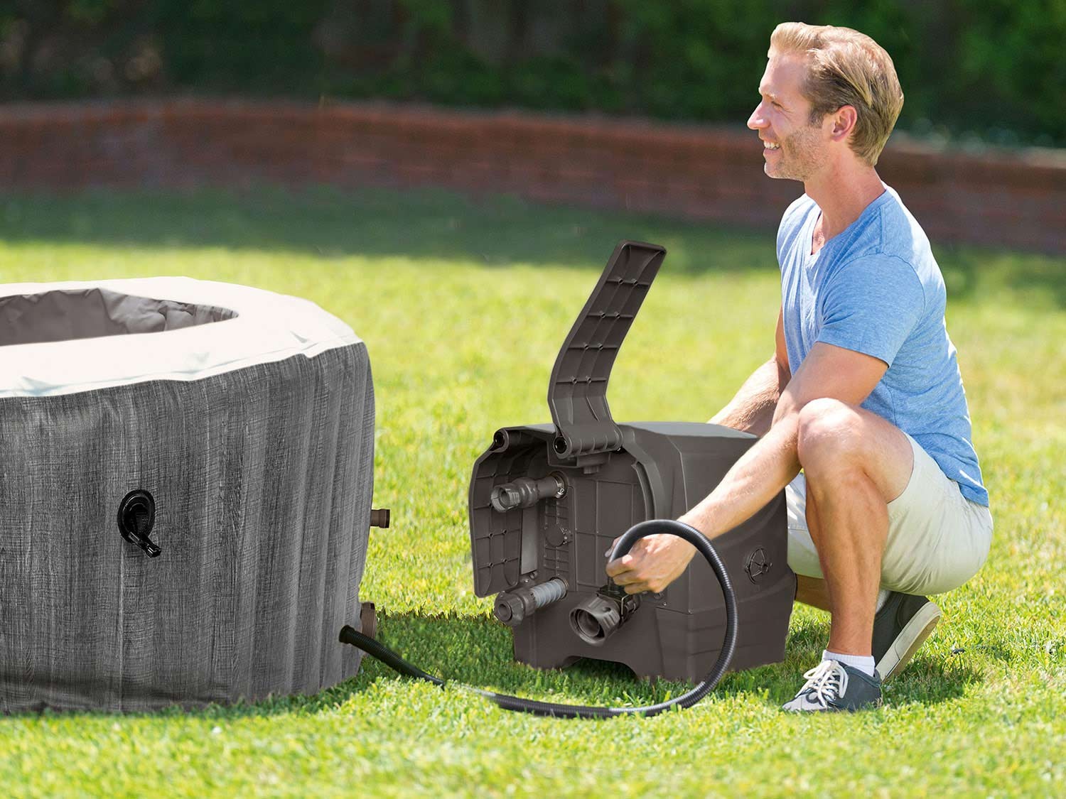 Täispuhutav spaa hüdromassaažiga 4 inimesele, INTEX 28440 komplekt - Image 4