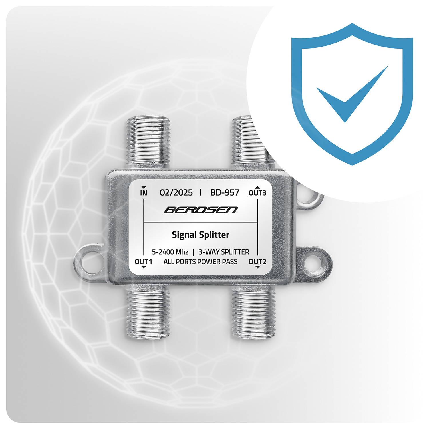 Passiivne antennijaotur 3 sisendiga 5–2400 MHz Berdsen BD-957 - Image 6
