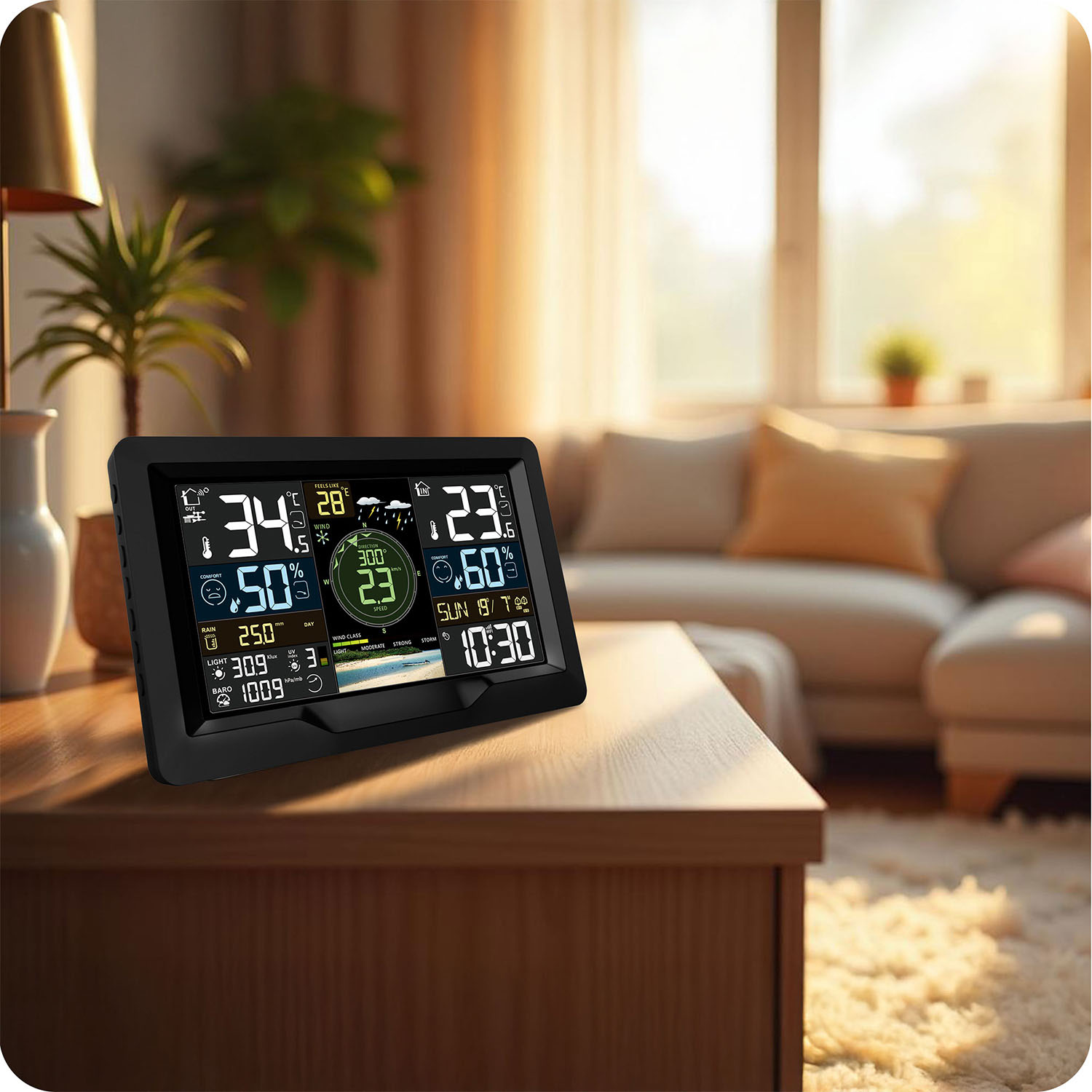 Ilmajaam tuule- ja vihmasensoriga BD-914 must - Image 5