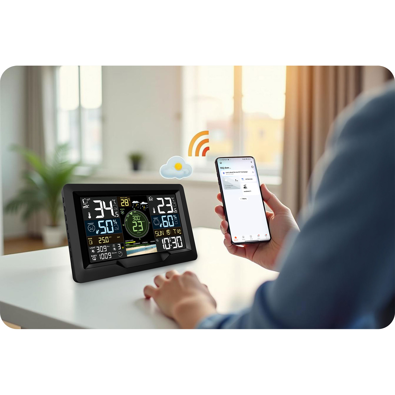 Ilmajaam tuule- ja vihmasensoriga BD-914 must - Image 6