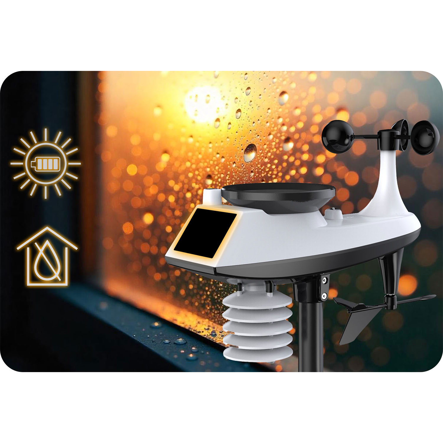 Ilmajaam tuule- ja vihmasensoriga BD-914 must - Image 15