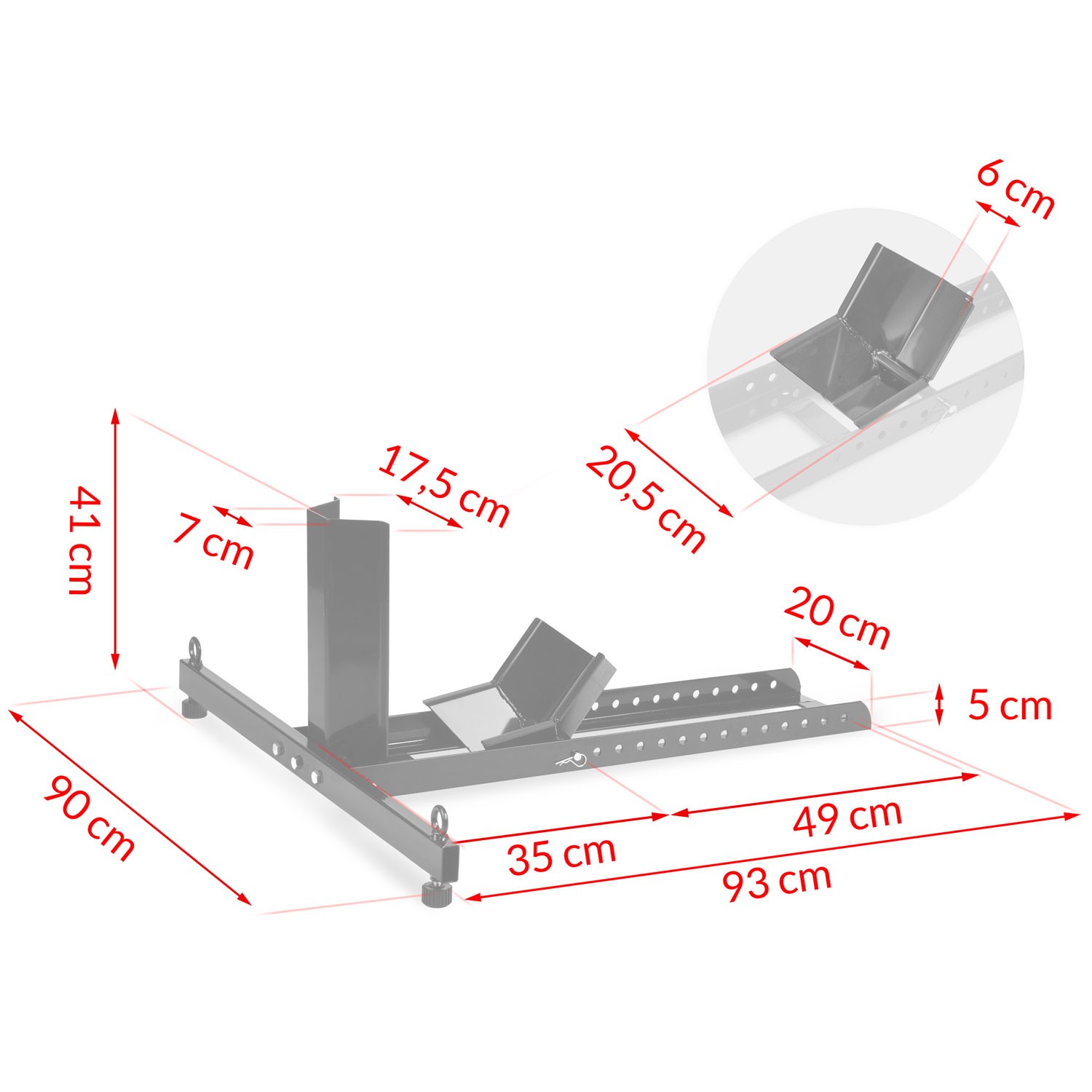 Mootorratta esiratta tugijalg MT3 must - Image 13