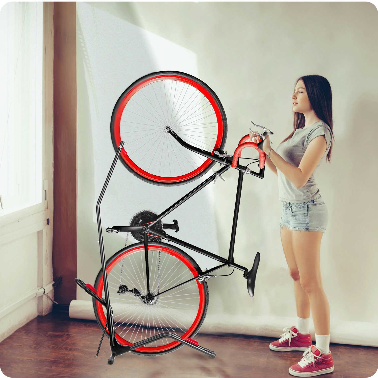 MB1 jalgrattahoidik, must teras - Image 3