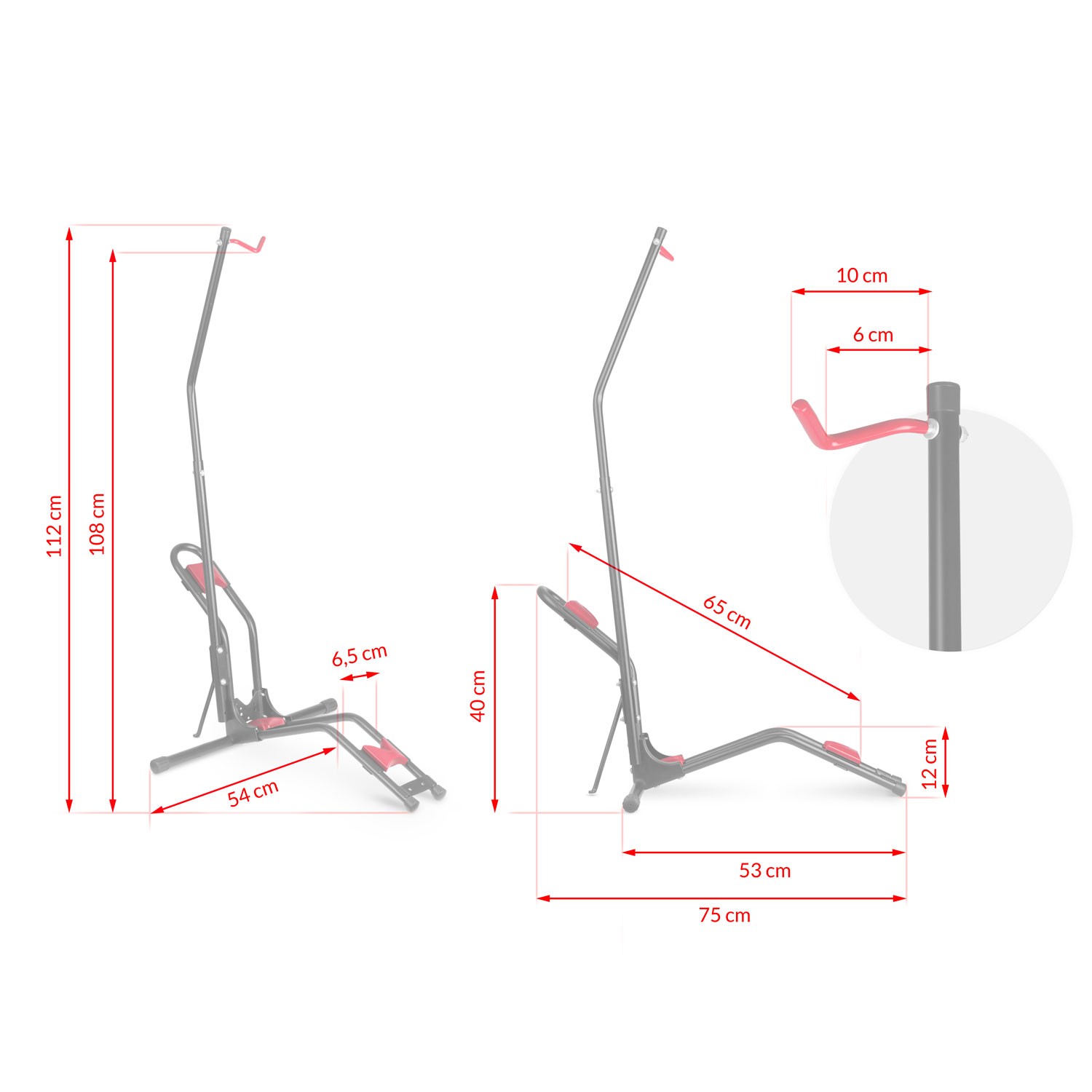 MB1 jalgrattahoidik, must teras - Image 9