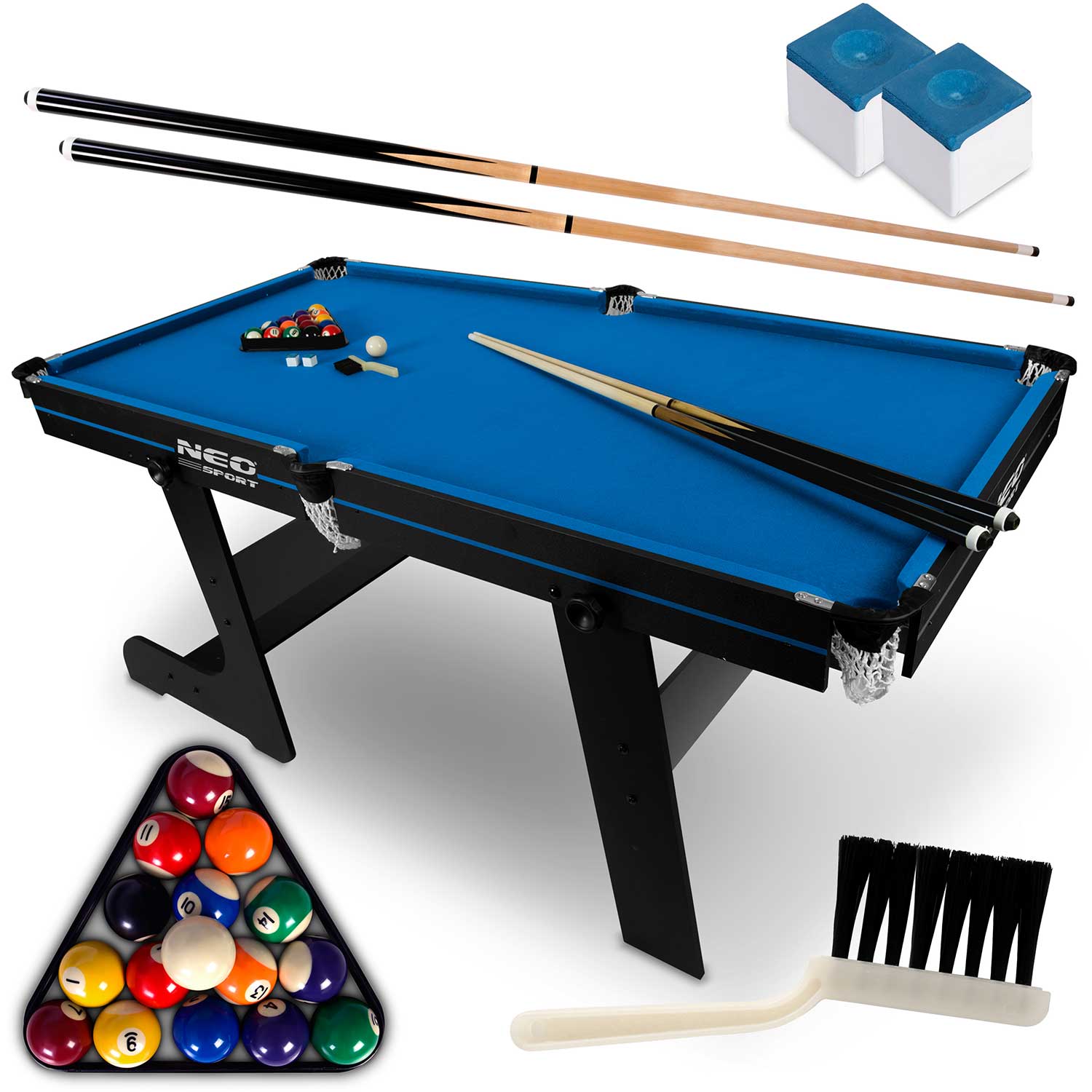 Neo-Sport NS-808 piljardilaud koos lisatarvikutega