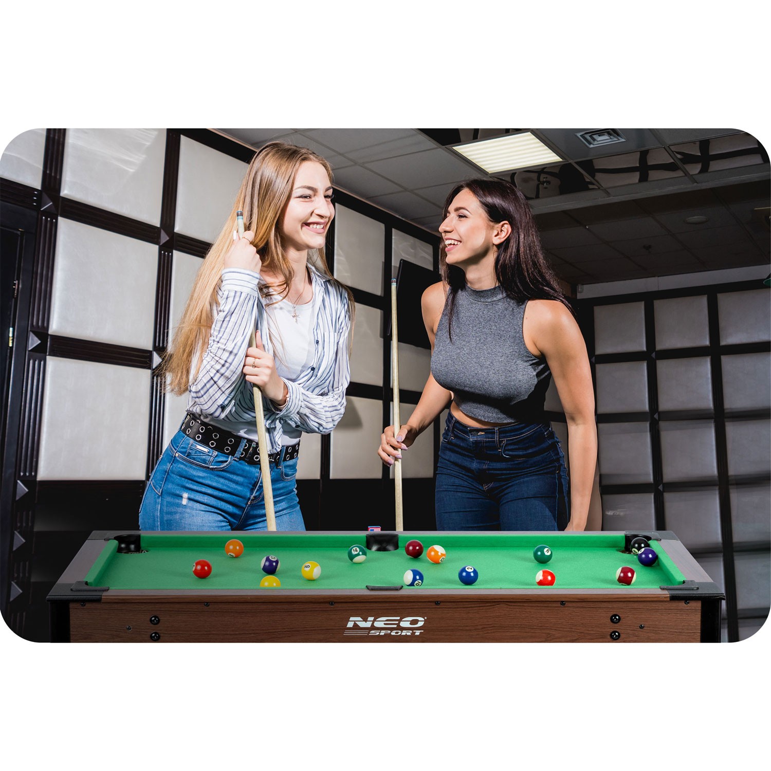 Piljardilaud 122 x 61 x 76 cm NS-807 tumepruun - Image 8