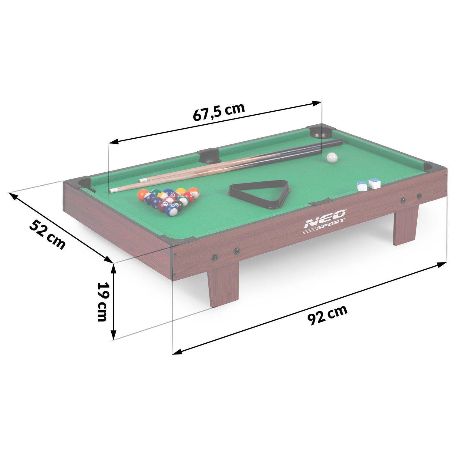 Piljardilaud 92 x 52 x 19 cm NS-806 - Image 14