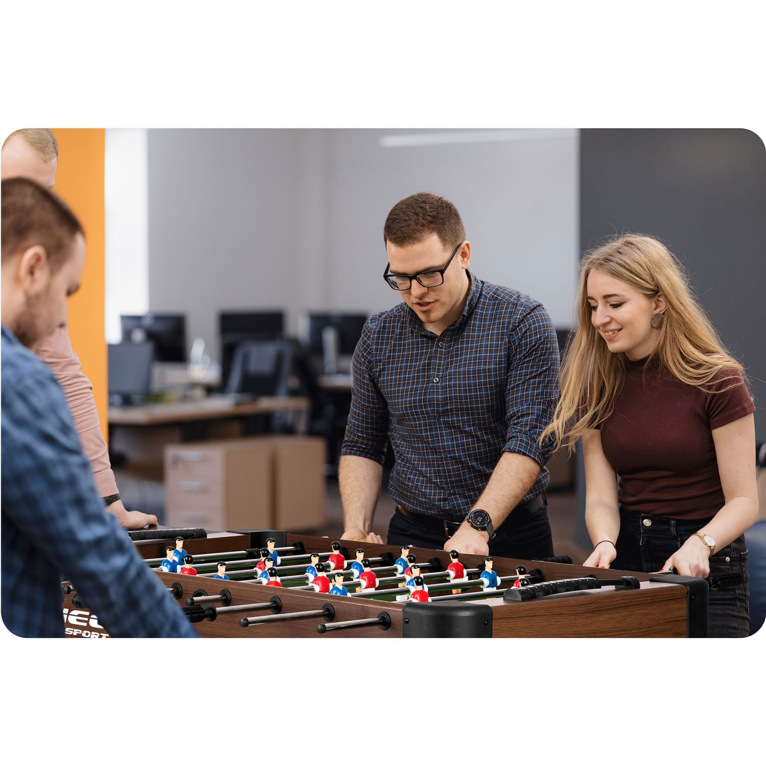 Neosport lauajalgpallilaud 118x61x79 cm NS-804 tumepruun - Image 15