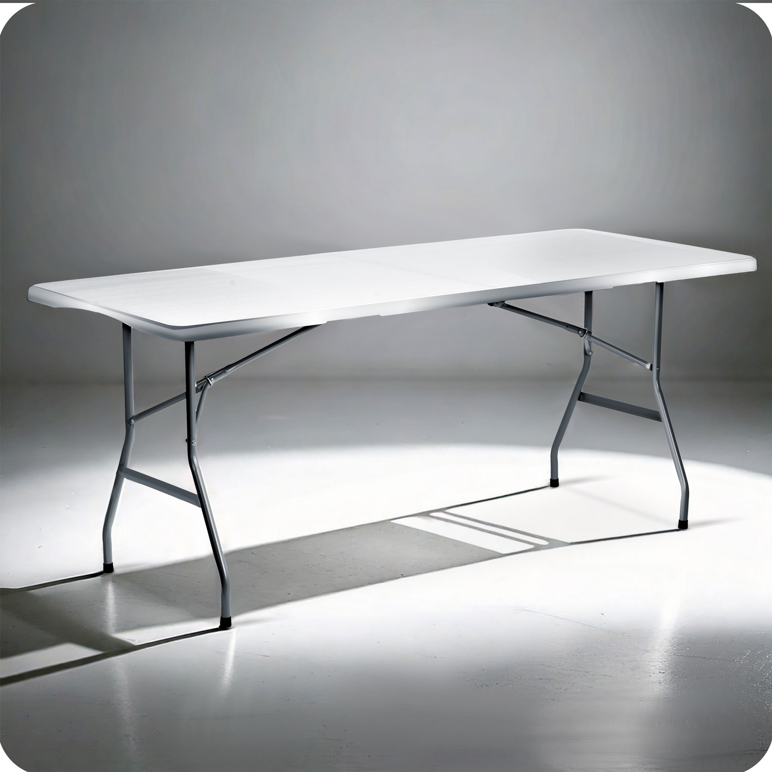 Kokkupandav aia toitlustuslaud 180 cm Plonos valge - Image 8