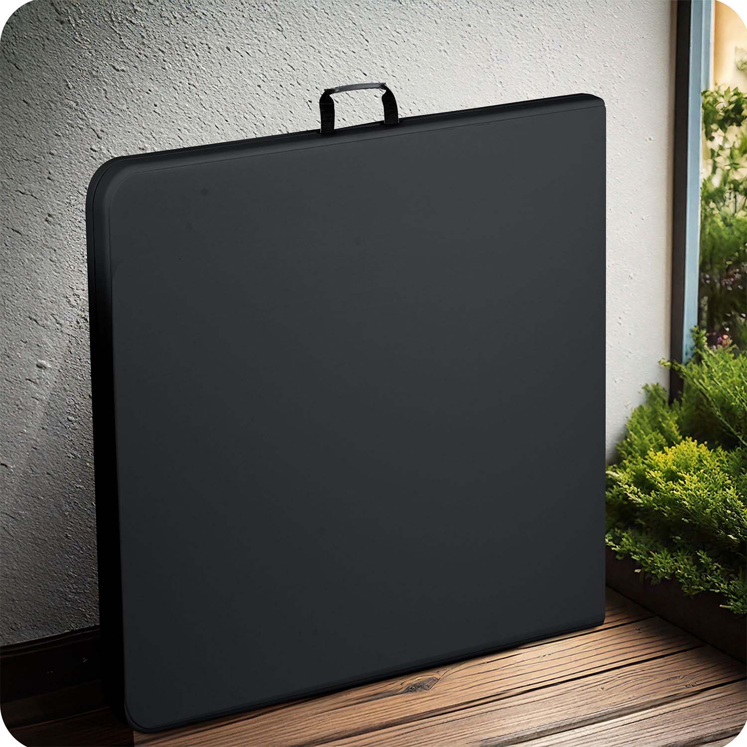 Kokkupandav aia toitlustuslaud 244 cm Plonos must - Image 9