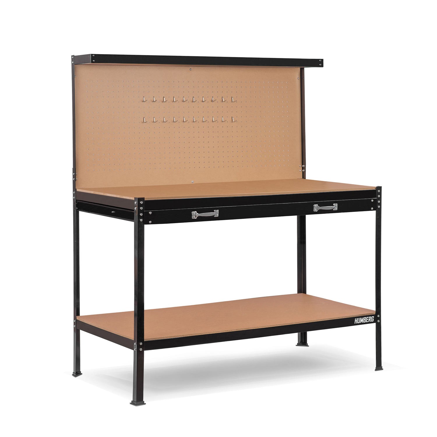 Humberg HM-590 must töökoja töölaud sahtliga - Image 4