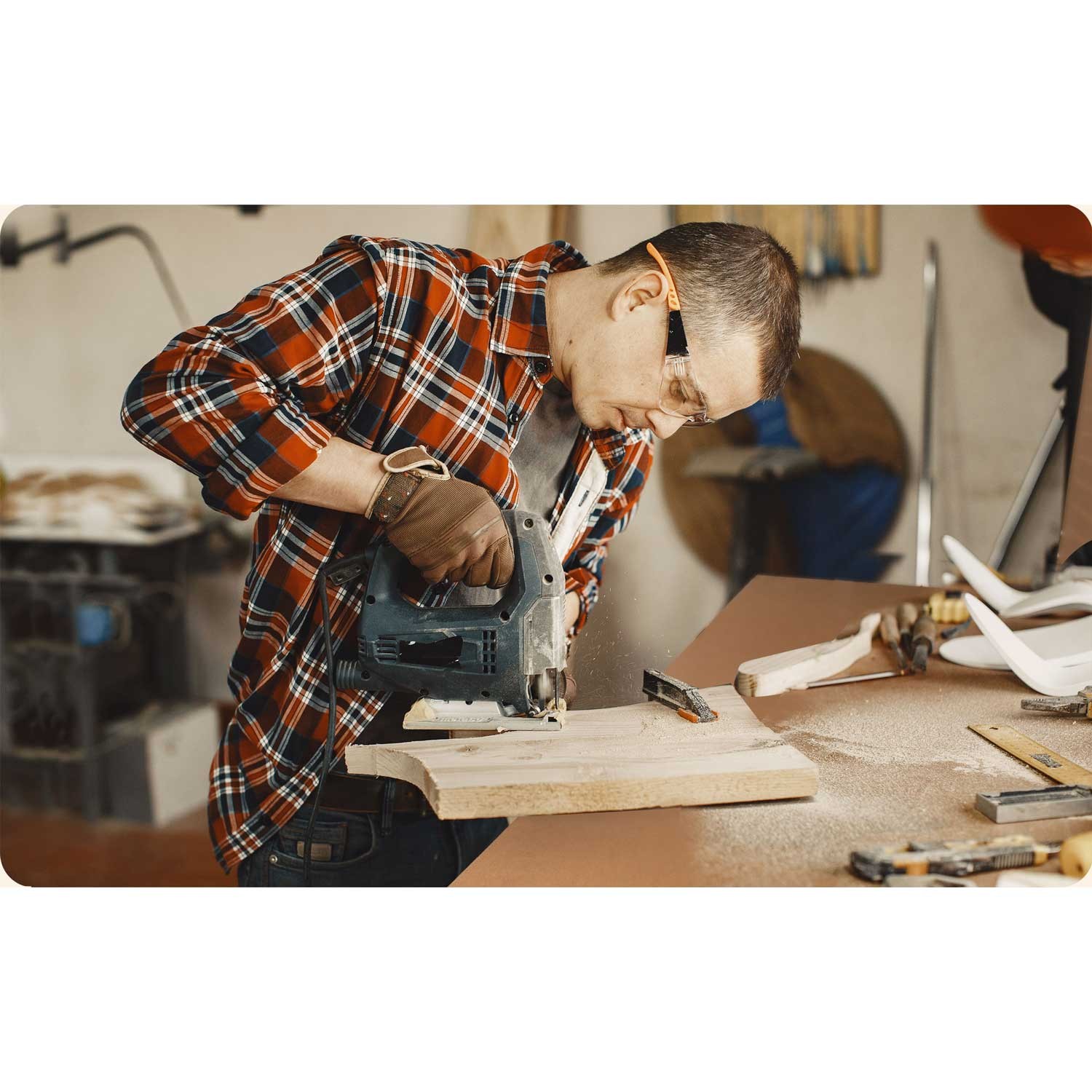 Humberg HM-590 must töökoja töölaud sahtliga - Image 13