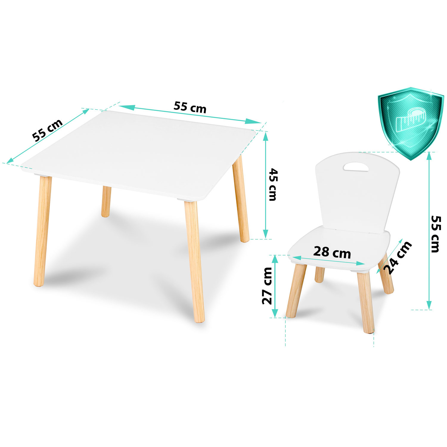 Ricokids RC-848 lastelaud kahe tooliga - Image 6