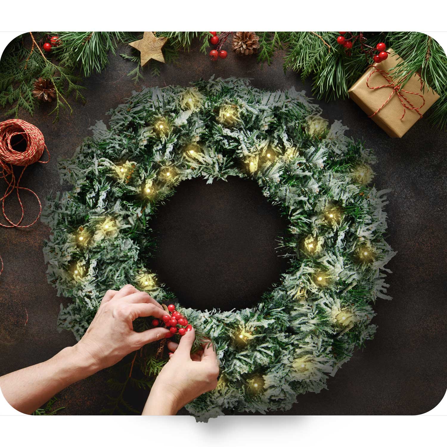 Jõulukaunistus 45 cm LED-tuledega Plonos 4836 - Image 3